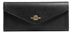Ví Coach Soft Wallet Black Light Gold