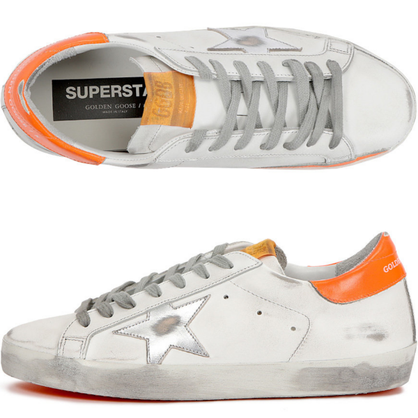 Giày Golden Goose Superstar 'White Orange Fluo' G36MS590-T84 - Ảnh 5