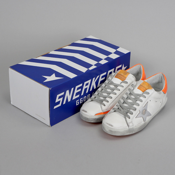 Giày Golden Goose Superstar 'White Orange Fluo' G36MS590-T84 - Ảnh 2