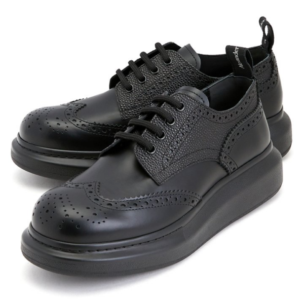 Giày Alexander McQueen Oversized Derby 'Black' 586200-WHX53-1000 - Ảnh 2