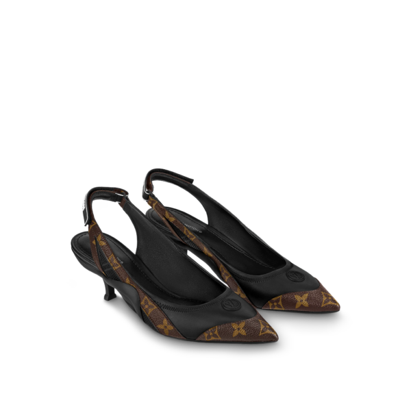 Giày Cao Gót Louis Vuitton Archlight Slingbacks 'Black' 1AADGJ - Ảnh 2