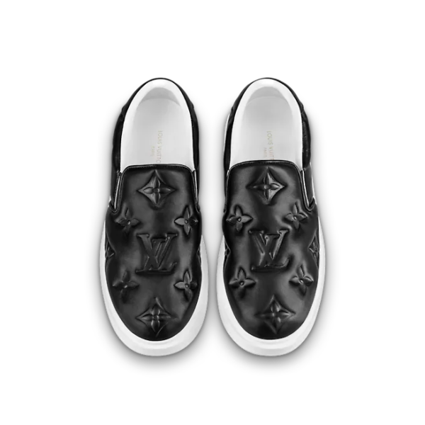Giay Louis Vuitton Beverly Hills Slip On Trainers "Black" 1A9FAN