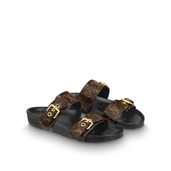 Dép Louis Vuitton Bom Dia Flat Mule 'Brown' 1A3R5S - Ảnh 6