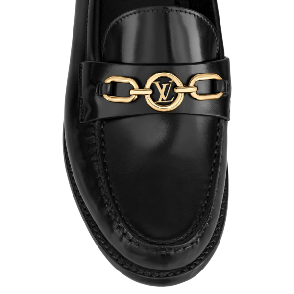 Giày Louis Vuitton Chess Flat Loafers 'Black' 1AA1WS - Ảnh 2