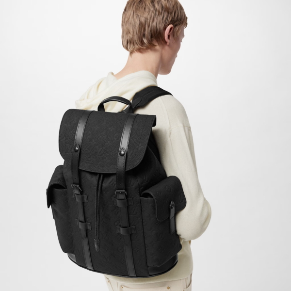Balo Louis Vuitton Christopher MM Backpack 'Black' M55699