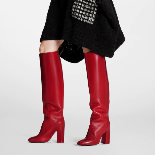 Giày Louis Vuitton Donna High Boots 'Red' 1AAOEL - Ảnh 2