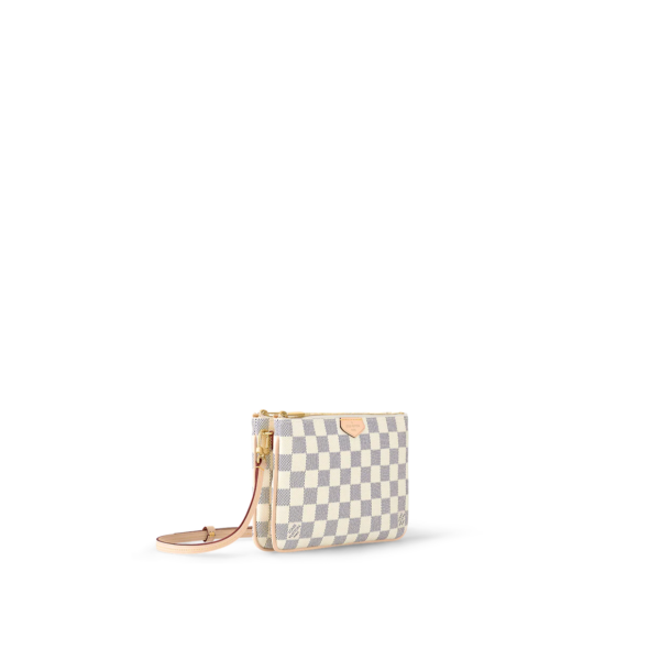 Tui Louis Vuitton Double Zip Pochette 'Damier Azur' N60460
