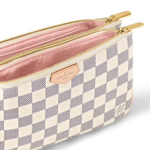 Tui Louis Vuitton Double Zip Pochette 'Damier Azur' N60460