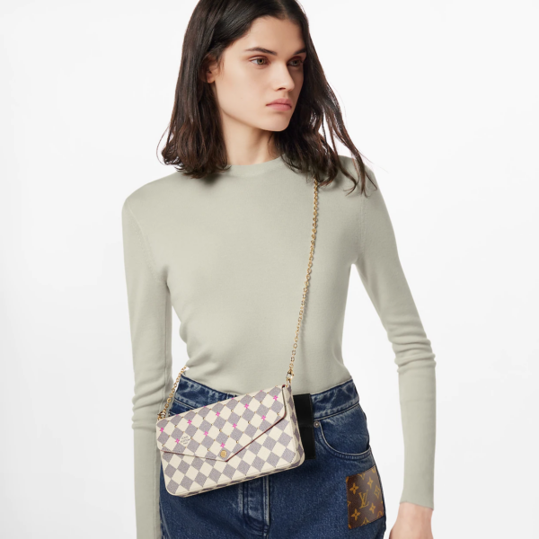 Túi Louis Vuitton Félicie Pochette 'Fuchsia' N64616 - Ảnh 5