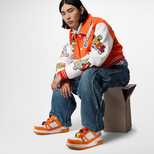 Giay Louis Vuitton Maxi Trainers 'Orange' 1AB8SX