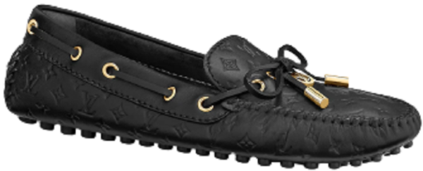 Giày Louis Vuitton Gloria Flat Loafers 'Black' 1A658D
