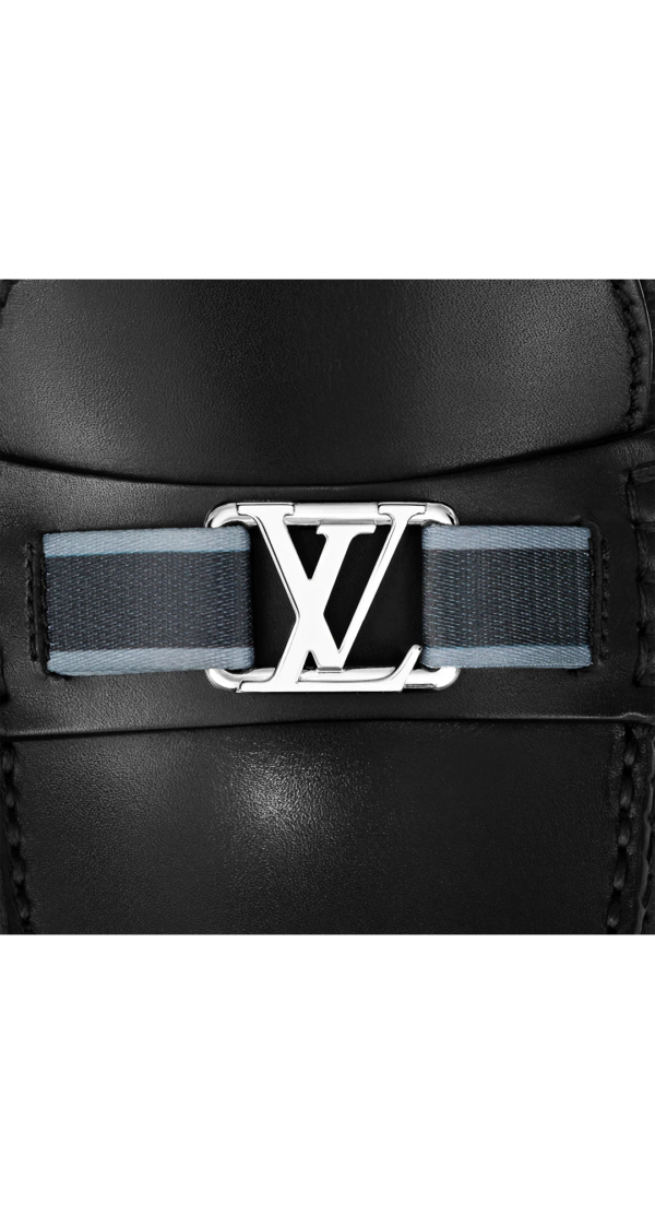 Giày Louis Vuitton Hockenheim Moccasins 'Black' 1AA09S - Ảnh 3