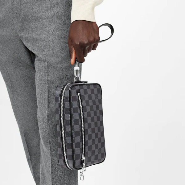 Túi Louis Vuitton Kasai Clutch 'Silver Metallic' N41664 - Ảnh 2