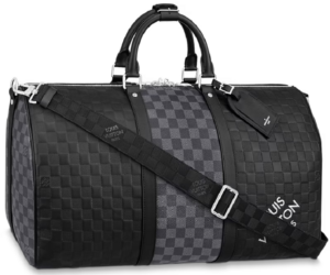 Tui Louis Vuitton Keepall Bandouliere 50 Bag 'Black Graphite' N40443