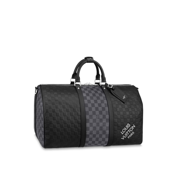 Tui Louis Vuitton Keepall Bandouliere 50 Bag 'Black Graphite' N40443
