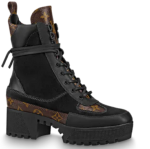Giày Louis Vuitton Laureate Desert Boot Black 1A4XY1