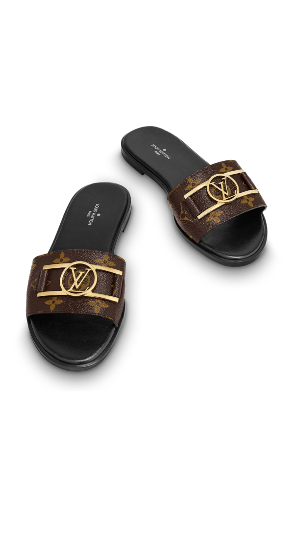 Dép Louis Vuitton Lock It Flat Mules 'Brown' 1A64MR - Ảnh 5