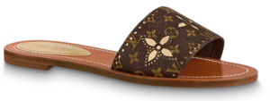 Dép Louis Vuitton Lock It Flat Mules 'Brown' 1A9RC4