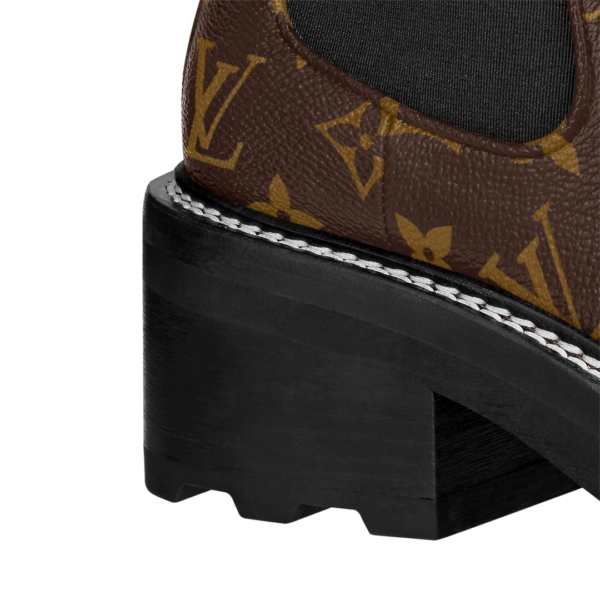 Giày Louis Vuitton LV Beaubourg Ankle Boots 'Cacao Brown' 1A8QCL - Ảnh 4