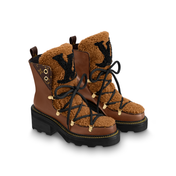 Giày Louis Vuitton Lv Beaubourg Ankle Boots Cognac 1A8CUQ - Ảnh 2