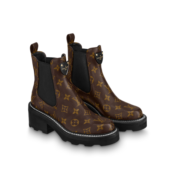 Giày Louis Vuitton LV Beaubourg Ankle Boots 'Cacao Brown' 1A8QCL - Ảnh 2