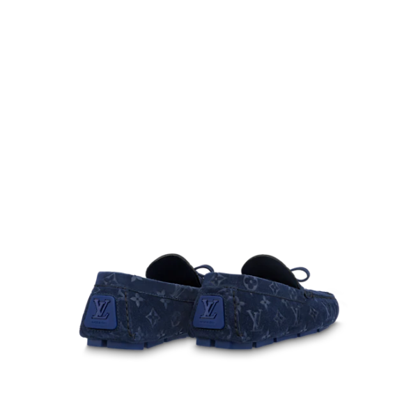 Giày Louis Vuitton Driver Moccasins 'Navy Blue' 1AAF1C - Ảnh 2
