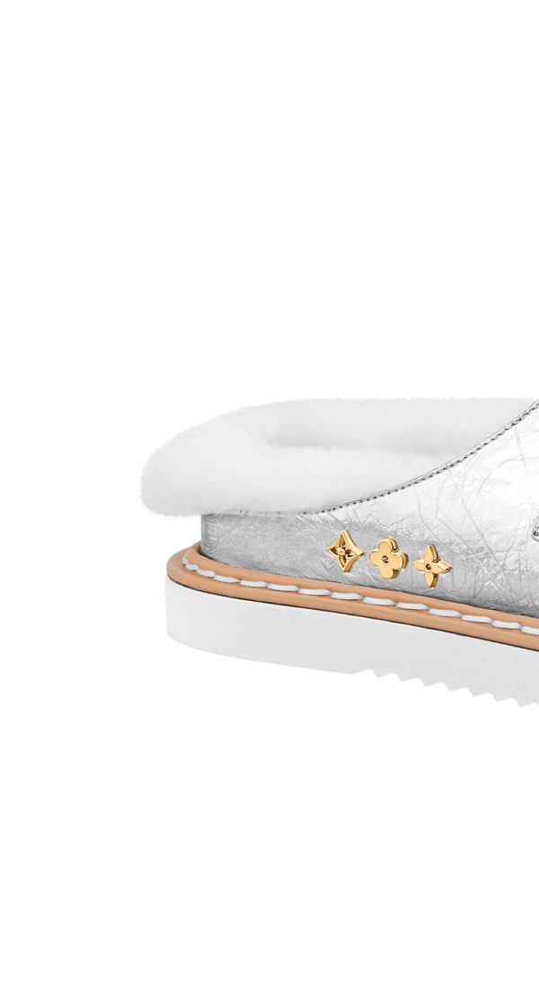 Giày Louis Vuitton LV Easy Mules 'Silver' 1A9INH - Ảnh 3