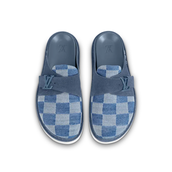 Giày Louis Vuitton LV Easy Mules 'Blue' 1AA0BX - Ảnh 5
