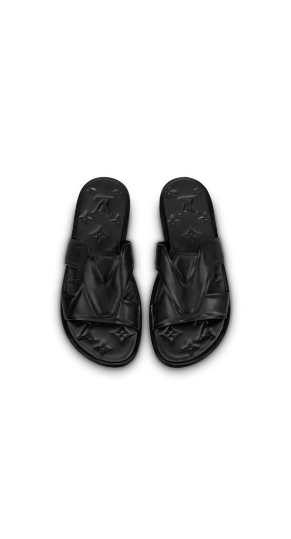 Dép Louis Vuitton LV Oasis Mules 'Black' 1A9G2P - Ảnh 4