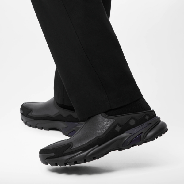Giày Louis Vuitton LV Runner Tatic Mules 'Black' 1AA5LE - Ảnh 2