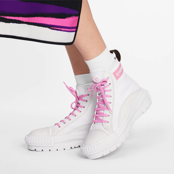 Giày Louis Vuitton Squad Trainers 'White Pink' 1A93ZZ - Ảnh 2