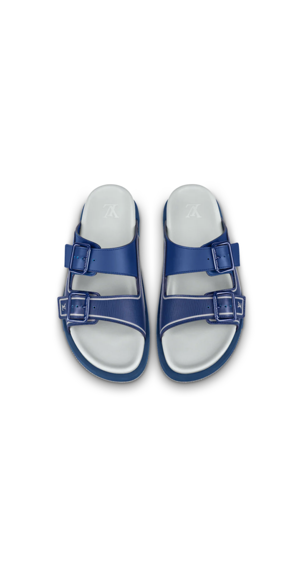 Dép Louis Vuitton LV Trainer Mules 'Blue' 1AA6SC - Ảnh 2