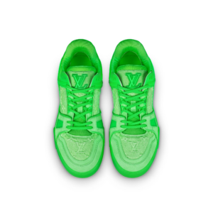 Alternative view of Giày Louis Vuitton Trainer 'Fluorescent Green Monogram' 1A8KD8