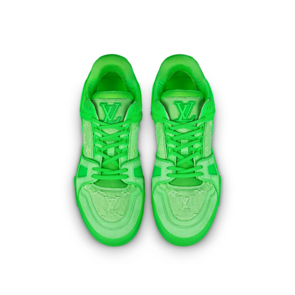 Giày Louis Vuitton Trainer 'Fluorescent Green Monogram' 1A8KD8 - Ảnh 2