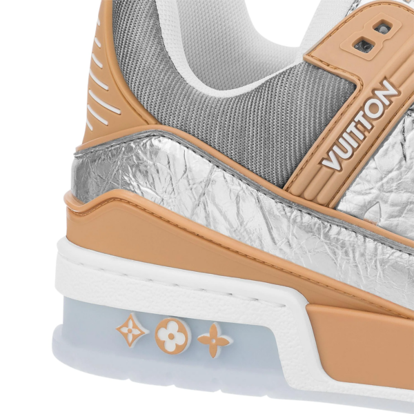 Giày Louis Vuitton LV Trainers 'Metallic Beige' 1A996D - Ảnh 3