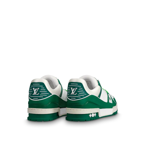 Giày Louis Vuitton LV Trainer Green White 1A9VNH - Ảnh 2