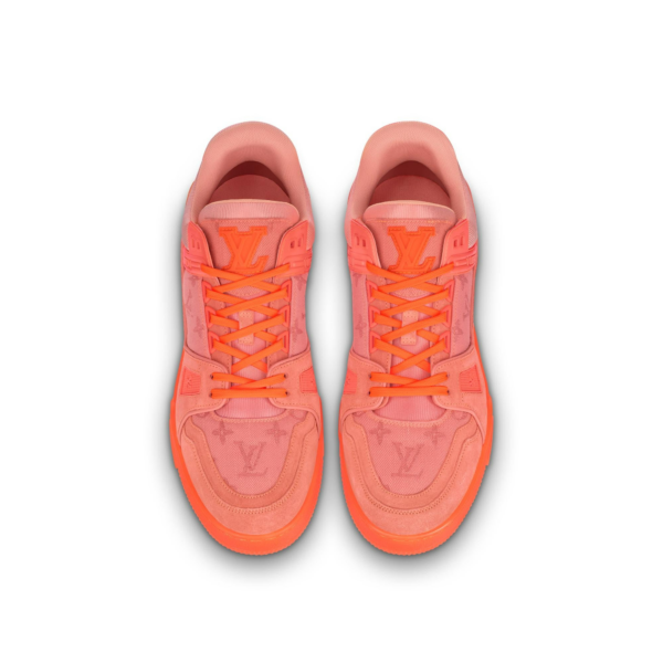 Giày Louis Vuitton Trainer 'Fluorescent Orange Monogram' 1A8KCS - Ảnh 2