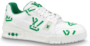 Giày Louis Vuitton LV Trainers 'White Green' 1AAGXF