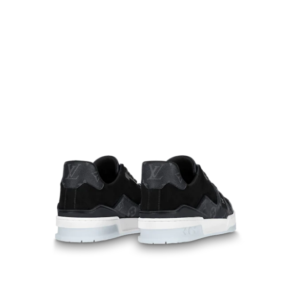 Giay Louis Vuitton Trainers Monogram Flowers "Black" 1A8PUA
