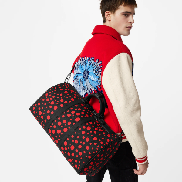Tui Louis Vuitton x YK Keepall 50 Bag 'Black Red' M21674