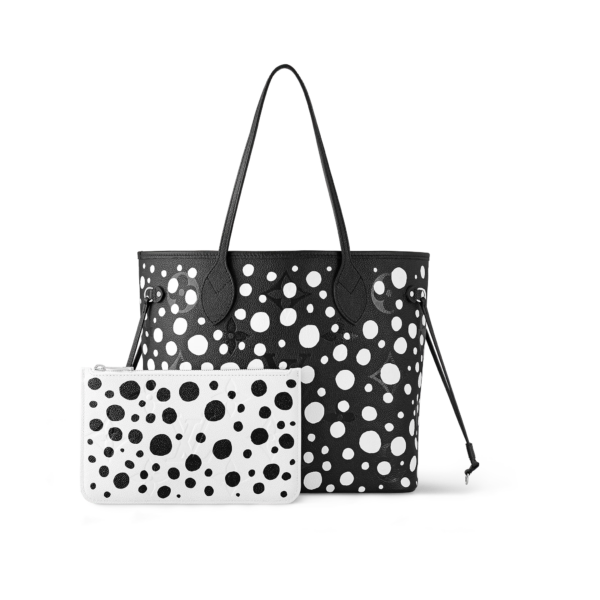 Tui Louis Vuitton x Yk Neverfull Mm Tote Bag 'Black White Dots' M46390