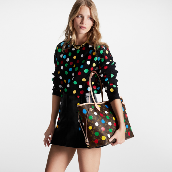 Tui Louis Vuitton x Yk Neverfull Mm Tote 'Brown Dots Print' M46381