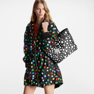 Tui Louis Vuitton x Yk Neverfull Mm Tote Bag 'Black White Dots' M46390