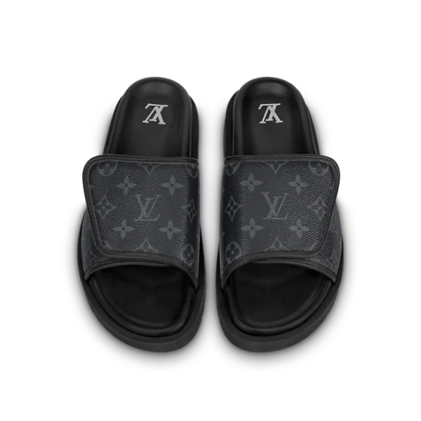 Dép Louis Vuitton Miami Mules 'Black' 1A9Z60 - Ảnh 5