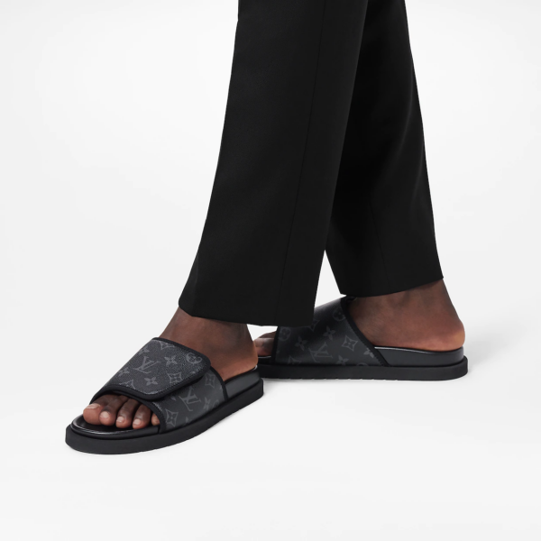 Dép Louis Vuitton Miami Mules 'Black' 1A9Z60 - Ảnh 3