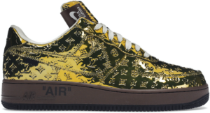 Giay Nike Air Force 1 Low x Louis Vuitton 'Metallic Gold'