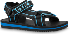 Dép Louis Vuitton Panama Sandals 'Black Blue' 1AA4GB