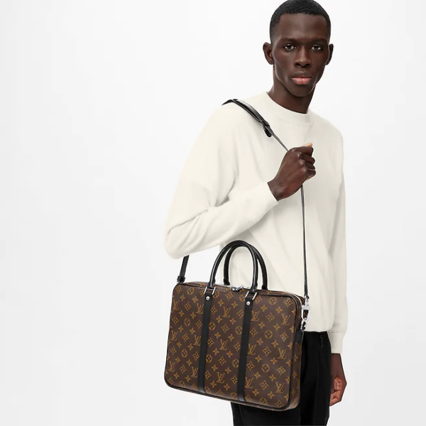 Túi Louis Vuitton Porte-Documents Voyage PM Business 'Macassar' M52005 - Ảnh 6