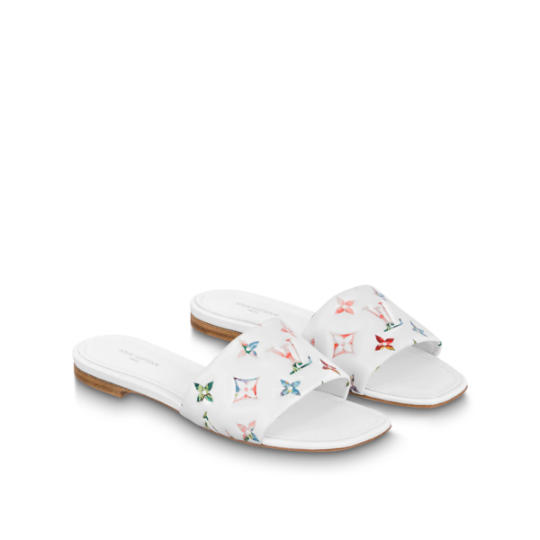 Giày Louis Vuitton Revival Flat Mules 'White' 1AAOR5 - Ảnh 2