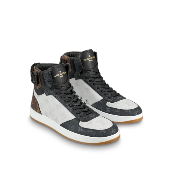Giay Louis Vuitton Rivoli Trainer Boot "White Black Brown" 1A44VR